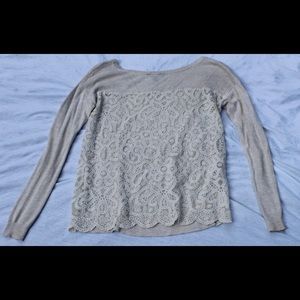 American Eagle Lace Back Sweater